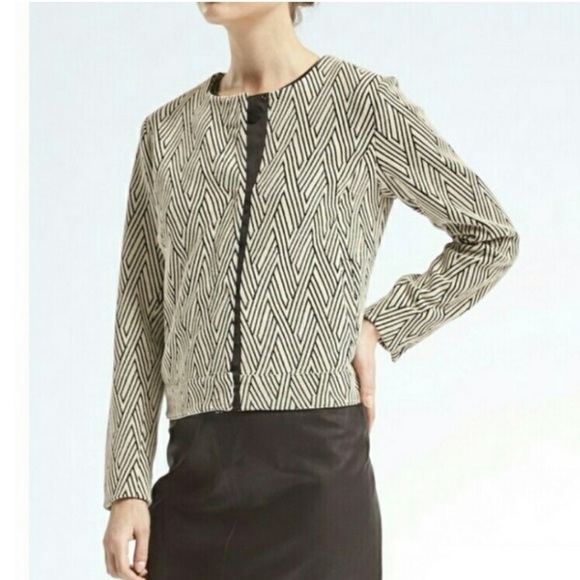 Banana Republic Chevron Blazer Jacket size XS Petite - Picture 6 of 7